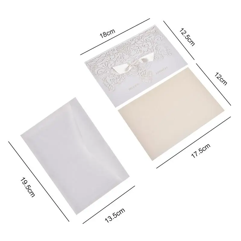 10PCS Wedding Invitations Cards Envelopes European Style Elegant Delicate Carved Lace Invitations Cards Wedding Party Supplies
10PCS Wedding Invitations Cards Envelopes European Style Elegant Delicate Carved Lace Invitations Cards Wedding Party Supplies
