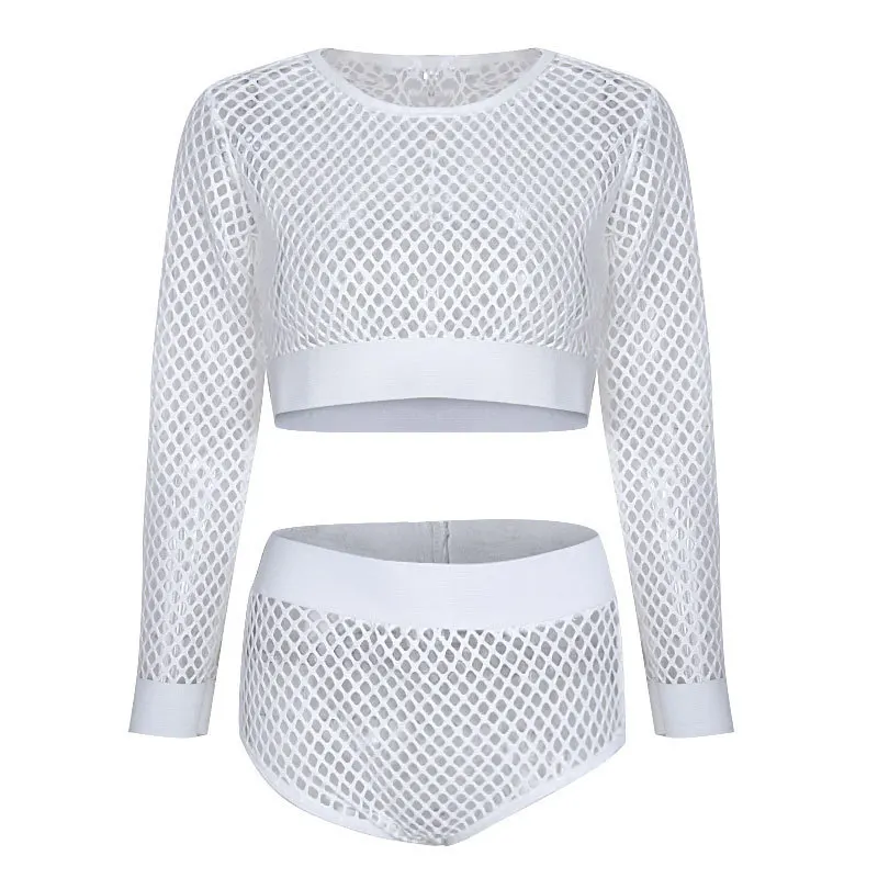 Sexy Women See Through Bathing Suit Mesh Hollow Out Long Sleeve Bikini Beach Cover Up Crop Top Short Pants 2 Piece Set Beachwear
Sexy Women See Through Bathing Suit Mesh Hollow Out Long Sleeve Bikini Beach Cover Up Crop Top Short Pants 2 Piece Set Beachwear