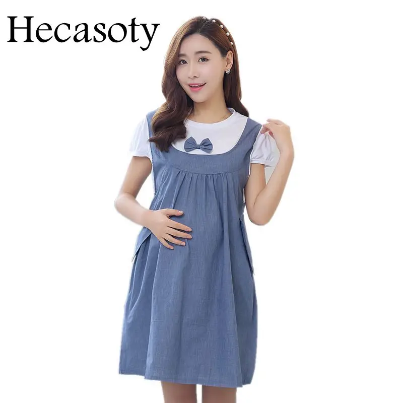 Maternity Clothes 2018 New Summer Bow Patchwork Loose Casual Dress Maternity Cloth Tops Pregnancy Clothes for Pregnant Women
Maternity Clothes 2018 New Summer Bow Patchwork Loose Casual Dress Maternity Cloth Tops Pregnancy Clothes for Pregnant Women