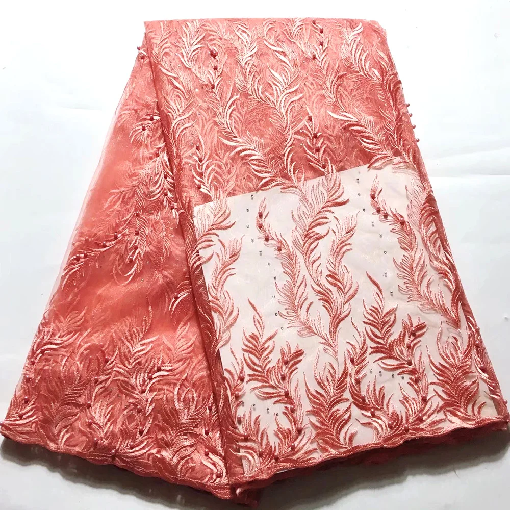 Peach African Tulle Lace Fabric 2019 Embroidered Nigerian Laces Fabric High Quality French Tulle Mesh Fabric For African Dress
Peach African Tulle Lace Fabric 2019 Embroidered Nigerian Laces Fabric High Quality French Tulle Mesh Fabric For African Dress