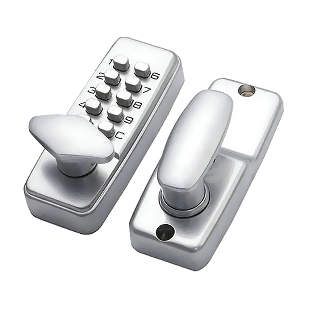Digital Keypad Entry Code Combination Keyless Setting Lock for Door - Located On Door Knob Stylish Compact Design High Security
Digital Keypad Entry Code Combination Keyless Setting Lock for Door - Located On Door Knob Stylish Compact Design High Security
