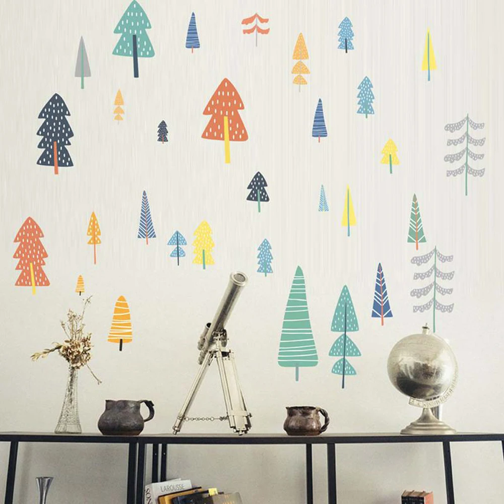 Nordic Style Forest Tree Color wall sticker Decals Woodland Tree Vinyl Art Wall Stickers For Kids Room Decoration Wall Decor
Nordic Style Forest Tree Color wall sticker Decals Woodland Tree Vinyl Art Wall Stickers For Kids Room Decoration Wall Decor