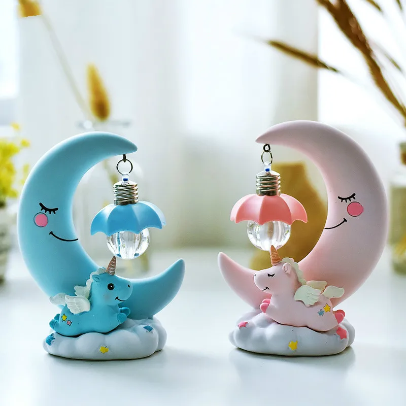 Led Night Light Resin Moon Unicorn Cartoon Baby Nursery Lamp Breathing Children Toy Christmas Gift Kids Room Craft Table Light
Led Night Light Resin Moon Unicorn Cartoon Baby Nursery Lamp Breathing Children Toy Christmas Gift Kids Room Craft Table Light