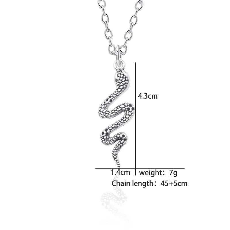 New Creative Fashion Punk Rock Necklace Male Tibetan Snake Retro Gothic Pendant Female Party Gift Handmade Jewelry
New Creative Fashion Punk Rock Necklace Male Tibetan Snake Retro Gothic Pendant Female Party Gift Handmade Jewelry