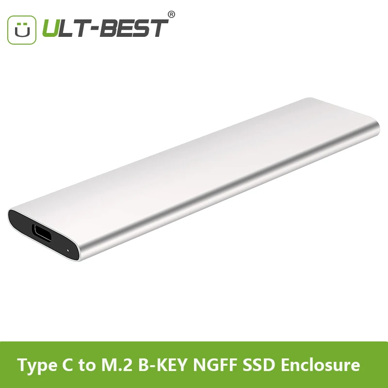 ULT-Best USB 3.1 Type C to M.2 NGFF B-Key SSD Enclosure External SSD Case SATA Based M.2 Hard Drive Converter Cable AluminumCase
ULT-Best USB 3.1 Type C to M.2 NGFF B-Key SSD Enclosure External SSD Case SATA Based M.2 Hard Drive Converter Cable AluminumCase