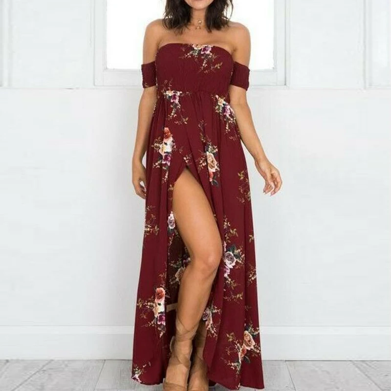Floral Printed Long Dress Women Casual Sexy Split Maxi Dresses Summer Casual Boho Beach Sundress Lady Sexy Split Strapless Dress
Floral Printed Long Dress Women Casual Sexy Split Maxi Dresses Summer Casual Boho Beach Sundress Lady Sexy Split Strapless Dress