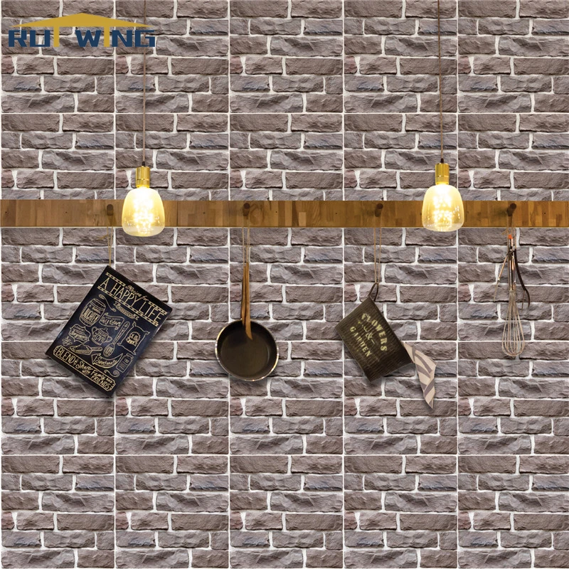 3D Self Adhesive Wall Sticker imitation Brick Stone Decoration Waterproof Home/Office decoration | Дом и сад