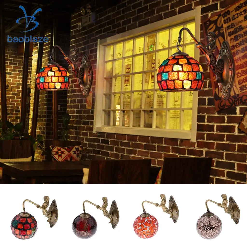 Wall Lamp Shade Sconces Stained Glass Corridor Light E27 Gallery Wall Lights Shade Passage Hallway Light
Wall Lamp Shade Sconces Stained Glass Corridor Light E27 Gallery Wall Lights Shade Passage Hallway Light