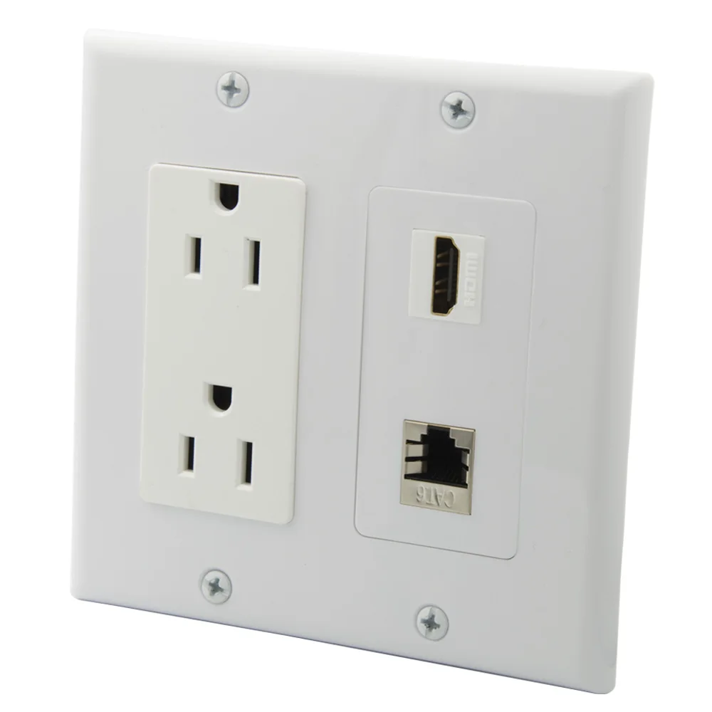 2 клавиши, декоративный стиль, HDMI CAT6 RJ45 щит, два порта, американский стиль, электрическая настенная пластина
2 клавиши, декоративный стиль, HDMI CAT6 RJ45 щит, два порта, американский стиль, электрическая настенная пластина