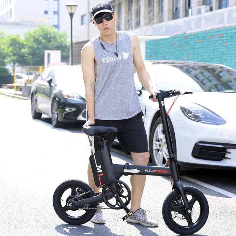 14 дюймов электровелосипед Mini E-bike 36v7. 8ah литиевая батарея 250 Вт задний привод