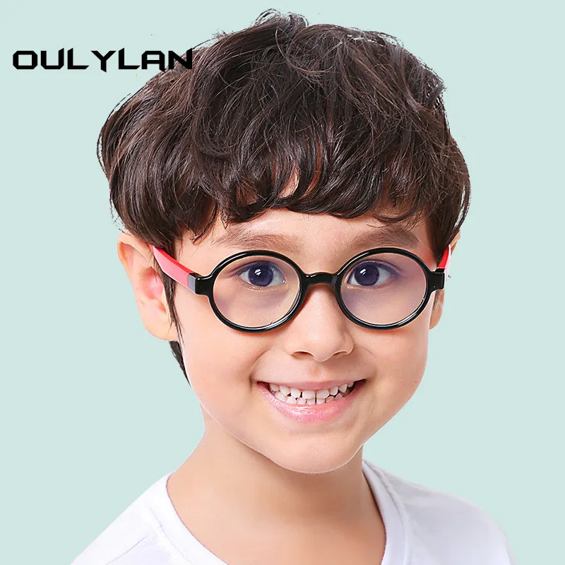 Детские очки Oulylan с защитой от синего света детские круглые Модные компьютерные