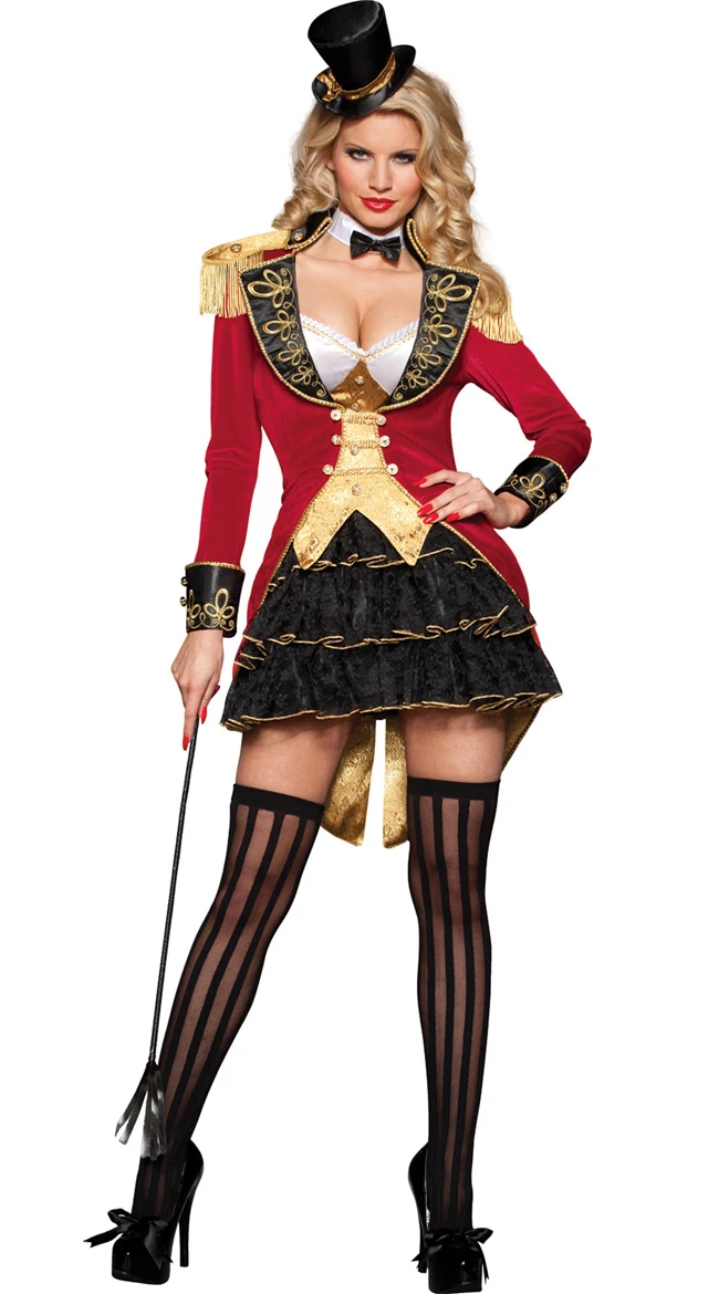 Women Ring Mistress Costume Circus Lion Tamer Ringmaster Fancy Dress Outfit
Women Ring Mistress Costume Circus Lion Tamer Ringmaster Fancy Dress Outfit