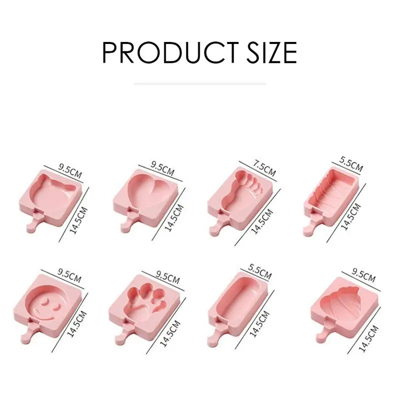 Cartoon Ice Cream Mold Makers Silicone Thick Material DIY Molds Ice Cube Moulds Dessert Molds Tray With Popsicle
Cartoon Ice Cream Mold Makers Silicone Thick Material DIY Molds Ice Cube Moulds Dessert Molds Tray With Popsicle