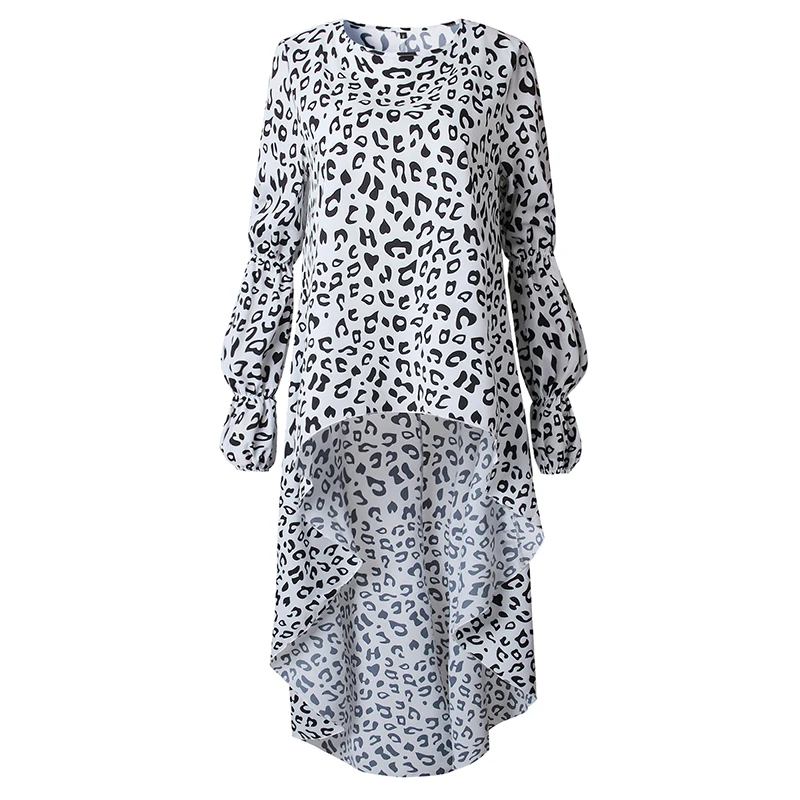 Fashion Women Irregular Leopard Print Dress Autumn Lantern Long Sleeve O-Neck Streetwear Blouse Dress Sexy Female Casual Dresses
Fashion Women Irregular Leopard Print Dress Autumn Lantern Long Sleeve O-Neck Streetwear Blouse Dress Sexy Female Casual Dresses