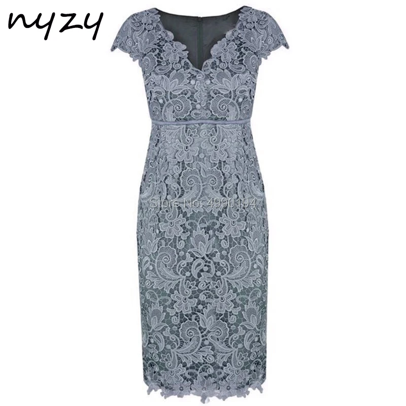 NYZY M48 V Neck Cap Sleeves Lace Mother of the Bride Tea Length Dress Grey Groom Mother Outfits Godmother Gown 2019
NYZY M48 V Neck Cap Sleeves Lace Mother of the Bride Tea Length Dress Grey Groom Mother Outfits Godmother Gown 2019