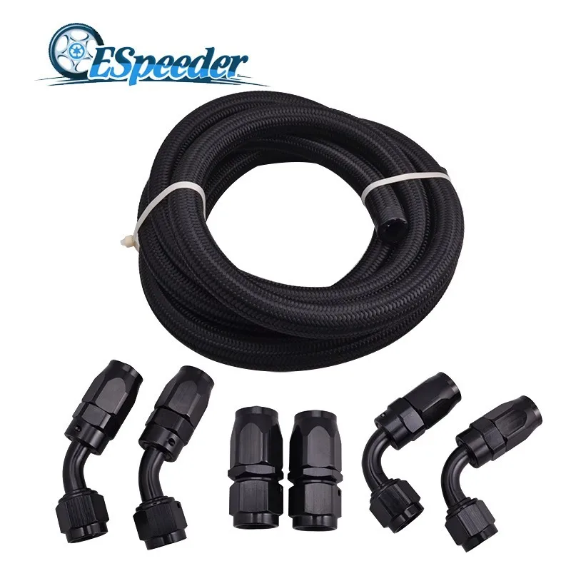 ESPEEDER Oil Fuel Hose Line Oil Cooler System Hose 10FT Oil Cooler Kits With Straight 45Degree Elbow Hose Ends Adapters 10AN
ESPEEDER Oil Fuel Hose Line Oil Cooler System Hose 10FT Oil Cooler Kits With Straight 45Degree Elbow Hose Ends Adapters 10AN