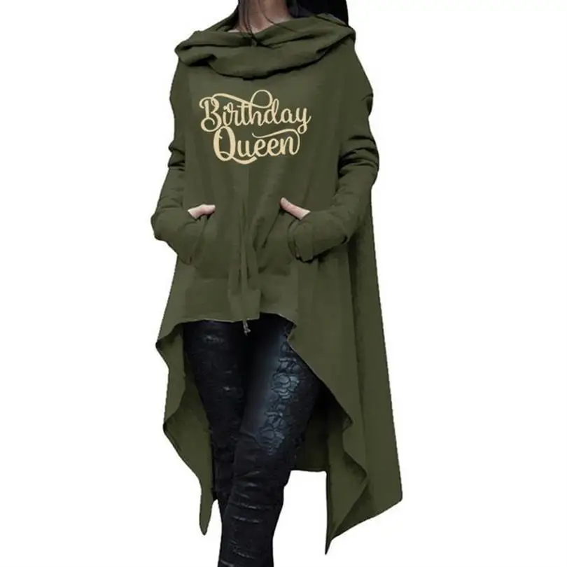 Women Birthday Queen Letters Print Long Irregular Tops Hoodies Women Sweatshirt Femmes Cute 2021 Hoody Corduroy Comfortable
Women Birthday Queen Letters Print Long Irregular Tops Hoodies Women Sweatshirt Femmes Cute 2021 Hoody Corduroy Comfortable
