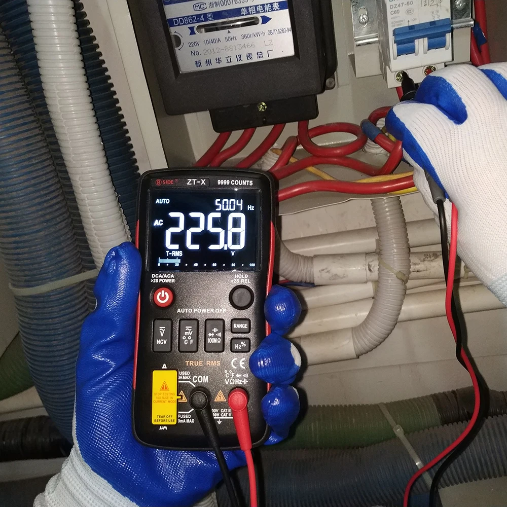BSIDE Digital Multimeter ZT-X True-RMS Handheld Multi Meter Multimetro AC DC Voltmeter 9999 Counts with Analog Bar Graph and LCD
BSIDE Digital Multimeter ZT-X True-RMS Handheld Multi Meter Multimetro AC DC Voltmeter 9999 Counts with Analog Bar Graph and LCD