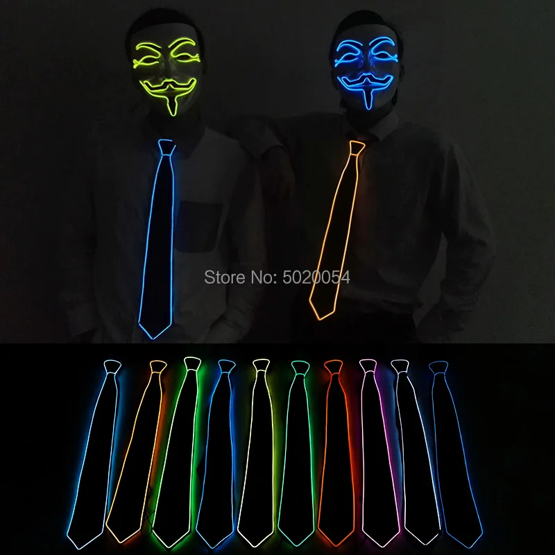 Модный EL Wire галстук мигает Косплей светодиодный галстук мужской костюм неоновый гибкий галстук светящийся DJ Бар танцевальный карнавал Веч...
Модный EL Wire галстук мигает Косплей светодиодный галстук мужской костюм неоновый гибкий галстук светящийся DJ Бар танцевальный карнавал Веч...