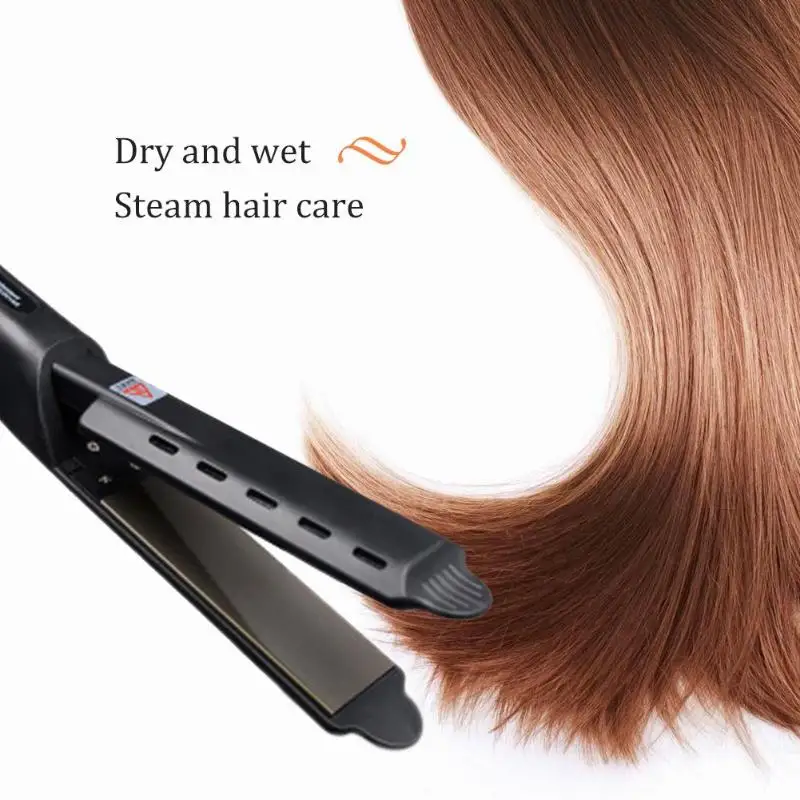 Professional Steam Hair Straightener Ceramic Vapor Flat Iron Seam Straightening Curler Steamer Styling Tool | Красота и здоровье