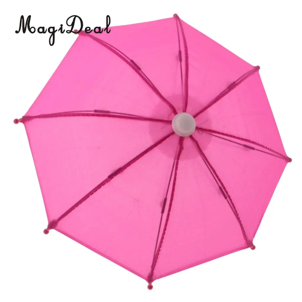 Милый розовый красный зонт MagiDeal для кукол аксессуары одежды 22 см