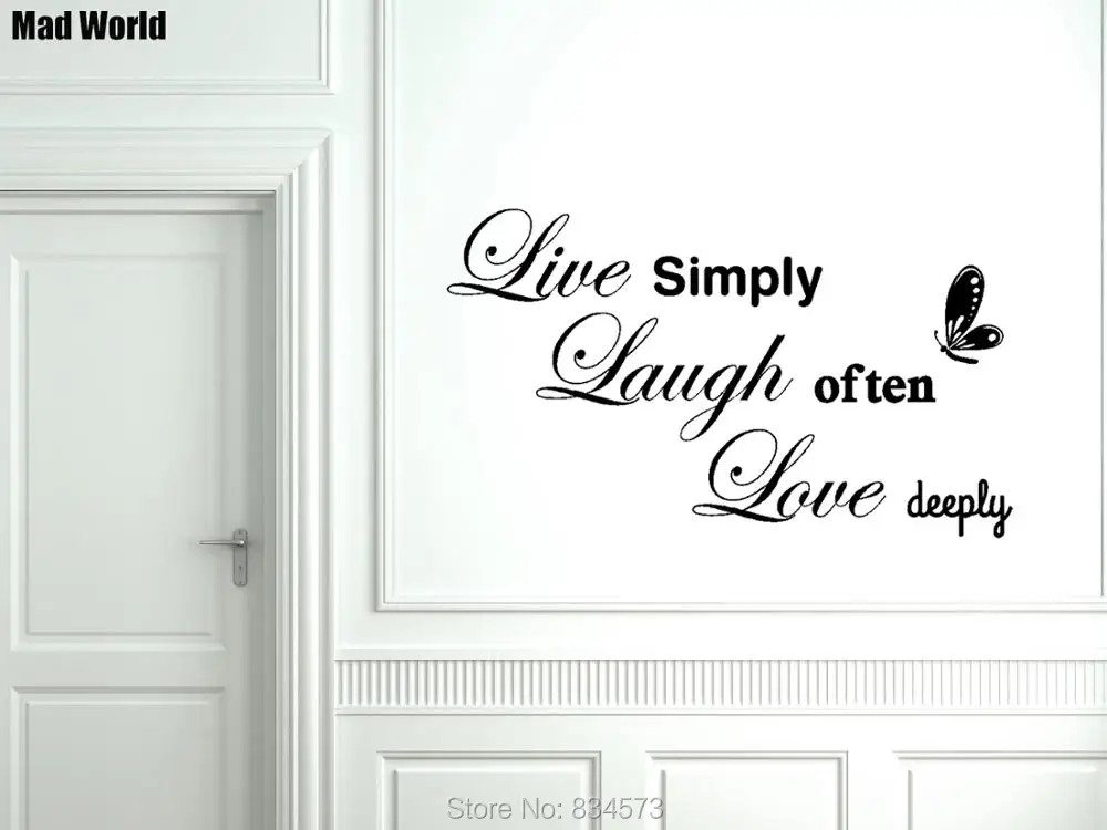 Mad World-Live Simply Laugh Often Love Deeply Wall Art Stickers Wall Decals Home DIY Decoration Removable Decor Wall Stickers
Mad World-Live Simply Laugh Often Love Deeply Wall Art Stickers Wall Decals Home DIY Decoration Removable Decor Wall Stickers