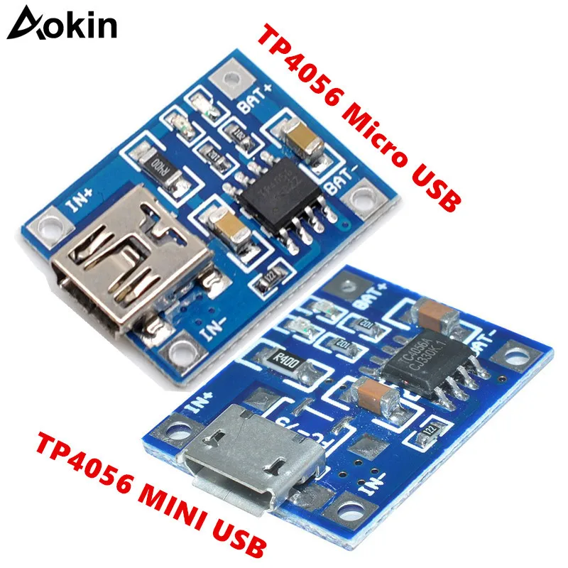 10 Pcs TP4056 5V 1A Micro USB Mini USB 18650 Lithium Battery Charging Board Charger Module+Protection Dual Functions
10 Pcs TP4056 5V 1A Micro USB Mini USB 18650 Lithium Battery Charging Board Charger Module+Protection Dual Functions