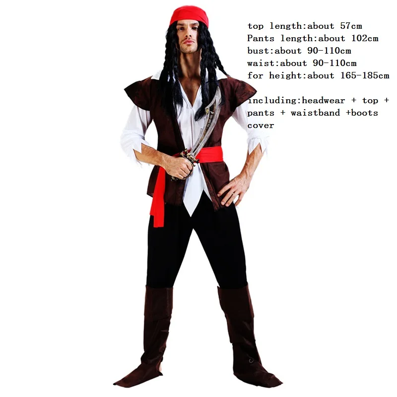 Adults Men Pirate Costume Black Pirates Cosplay Costumes Halloween Masquerade Party Fancy Dress Christmas Purim
Adults Men Pirate Costume Black Pirates Cosplay Costumes Halloween Masquerade Party Fancy Dress Christmas Purim