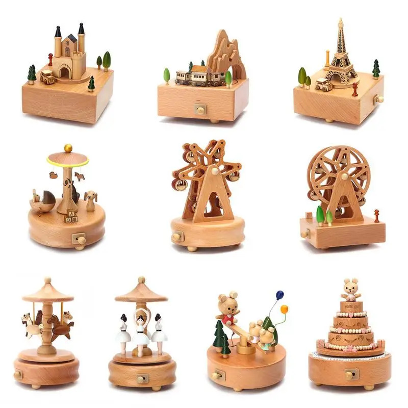 Home Decoration Accessories Kawaii Zakka Carousel Musical Boxes Wooden Music Box Wood Crafts Retro Birthday Gift Vintage
Home Decoration Accessories Kawaii Zakka Carousel Musical Boxes Wooden Music Box Wood Crafts Retro Birthday Gift Vintage