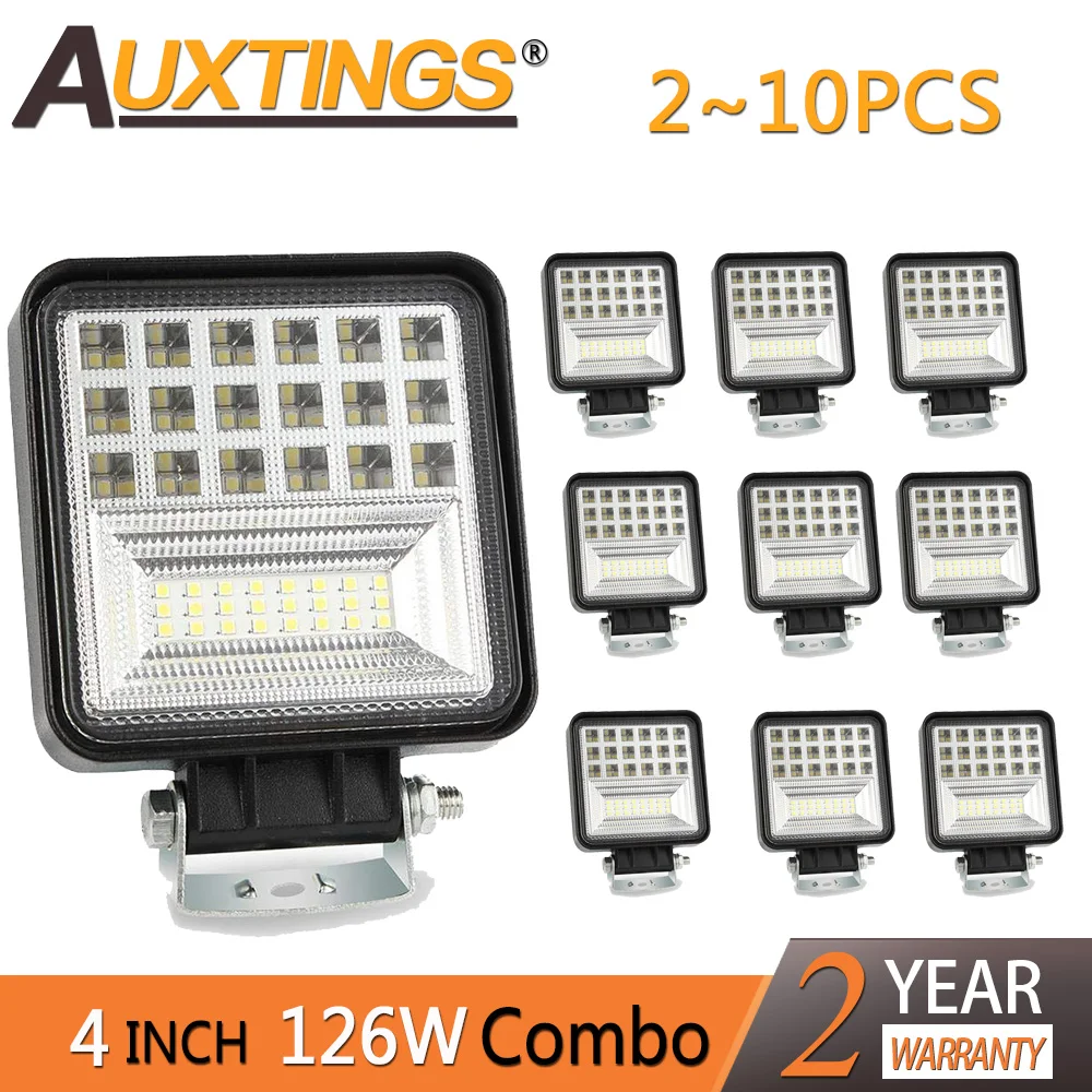 Auxtings 2pcs 10pcs waterproof 4'' 126w Combo led Work Light bar Super Bright offroad truck car LED work light 12v 24v lamp
Auxtings 2pcs 10pcs waterproof 4'' 126w Combo led Work Light bar Super Bright offroad truck car LED work light 12v 24v lamp