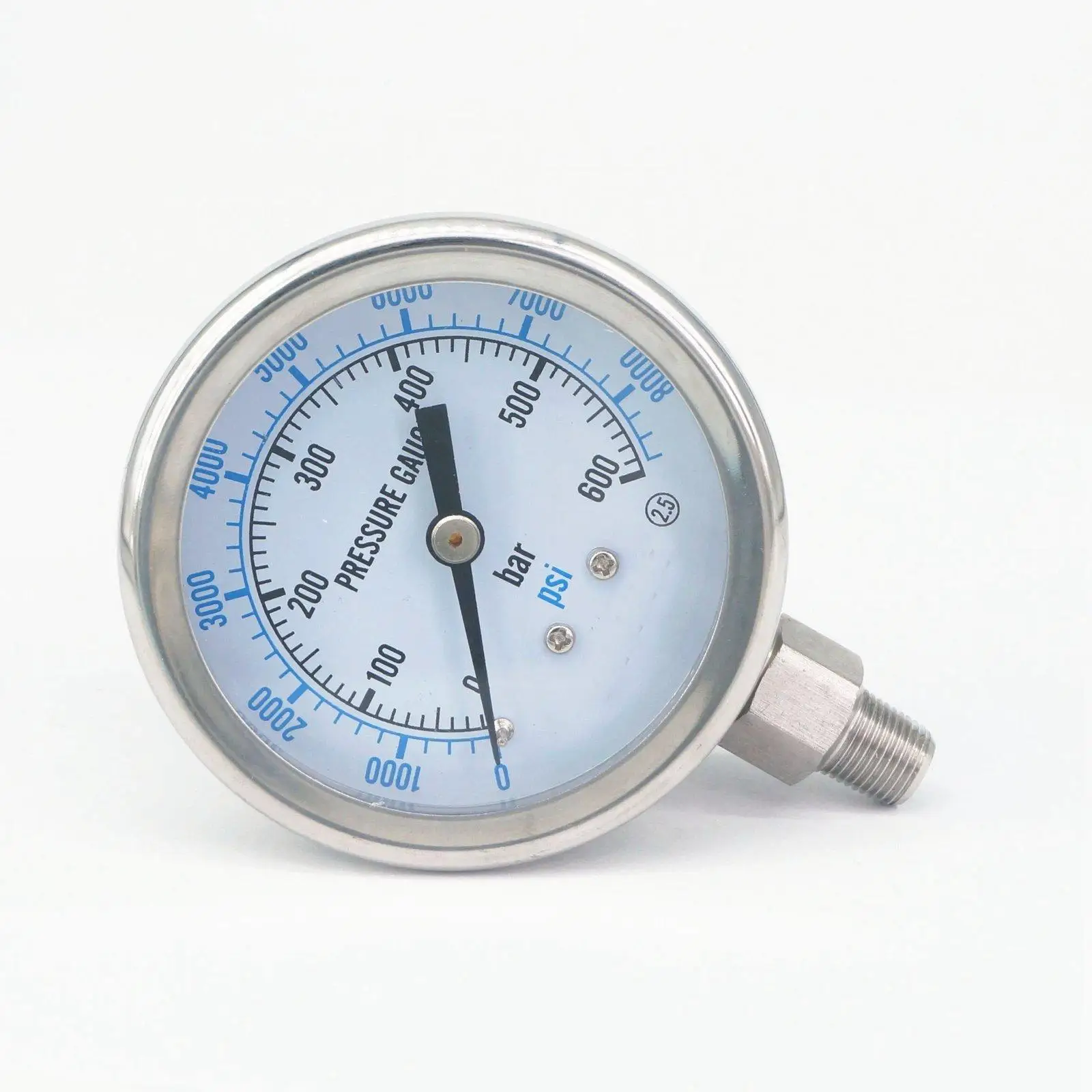 Манометр из нержавеющей стали 304 для пивоварения пара PSI N2, 0-600 бар 1/8 "BSPT Male 60 мм
Манометр из нержавеющей стали 304 для пивоварения пара PSI N2, 0-600 бар 1/8 "BSPT Male 60 мм