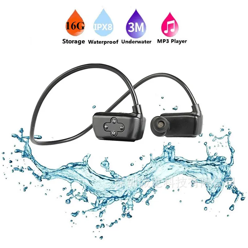 Новейший Водонепроницаемый MP3 плеер APT x 16G HIFI IPX8 уличные спортивные наушники для