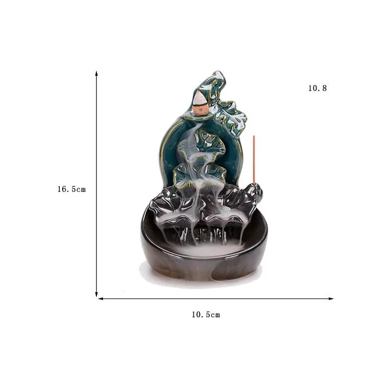 Backflow Incense Burner Smoke Waterfall Incense Holder Ceramic Aromatherapy Furnace Mountain River Handicraft Incense Censer
Backflow Incense Burner Smoke Waterfall Incense Holder Ceramic Aromatherapy Furnace Mountain River Handicraft Incense Censer
