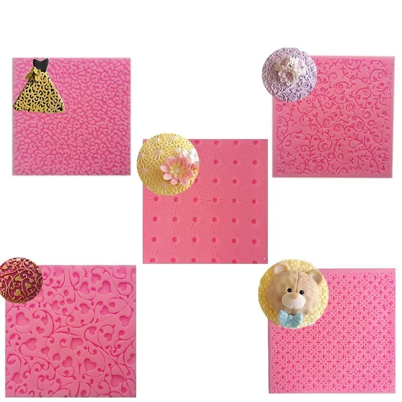5PCS/Set Lace Border Pad Mat Cake Decorating Texture Silicone Molds Baking Tools Cupcake Fondant Chocolate Moulds
5PCS/Set Lace Border Pad Mat Cake Decorating Texture Silicone Molds Baking Tools Cupcake Fondant Chocolate Moulds