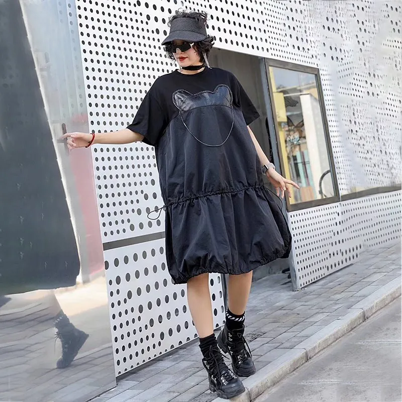 CHICEVER Spring Casual Patchwork Print Hem Drawstring Dress O Neck Short Sleeve Loose Big Size A-line Knee-length 2020 Fashion
CHICEVER Spring Casual Patchwork Print Hem Drawstring Dress O Neck Short Sleeve Loose Big Size A-line Knee-length 2020 Fashion