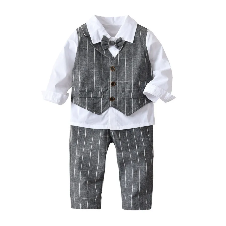 2019 New Arrival Spring Toddler Boy Clothing Set Stripe Fake Two Pieces Long Sleeved Shirt Pants 2pcs 1-5 Years Baby Boy Clothes
2019 New Arrival Spring Toddler Boy Clothing Set Stripe Fake Two Pieces Long Sleeved Shirt Pants 2pcs 1-5 Years Baby Boy Clothes