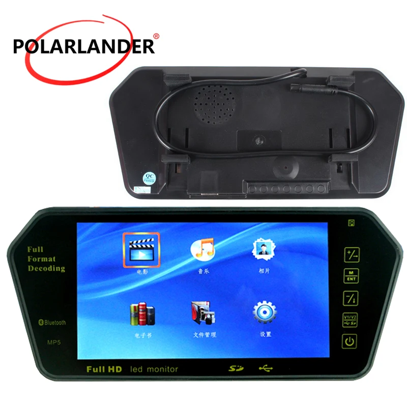 Full HD 7" Car TFT LCD Monitor Rear View Mirror with Built-in Bluetooth Mp5 FM Photo Display USB Support SD/USB FM Radio
Full HD 7" Car TFT LCD Monitor Rear View Mirror with Built-in Bluetooth Mp5 FM Photo Display USB Support SD/USB FM Radio