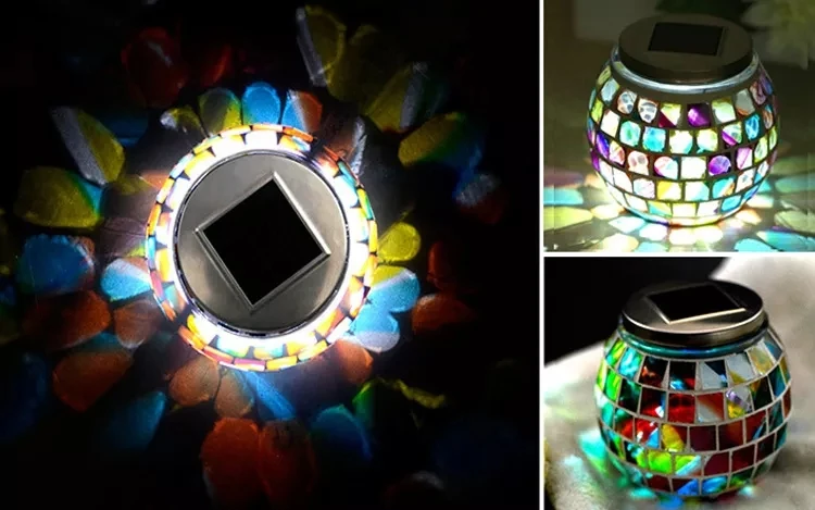 Glass Ball Garden Lights Stainless Steel Solar Power Colorful LED Light Decoration Lamp | Лампы и освещение