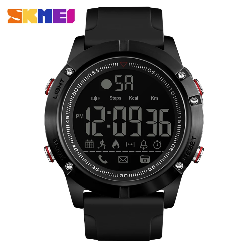 SKMEI 1425 Smart Watch Pedometer Distance Fitness Track Sport Wristwatch Waterproof BT Remote Camera Men Watches for Android iOS
SKMEI 1425 Smart Watch Pedometer Distance Fitness Track Sport Wristwatch Waterproof BT Remote Camera Men Watches for Android iOS