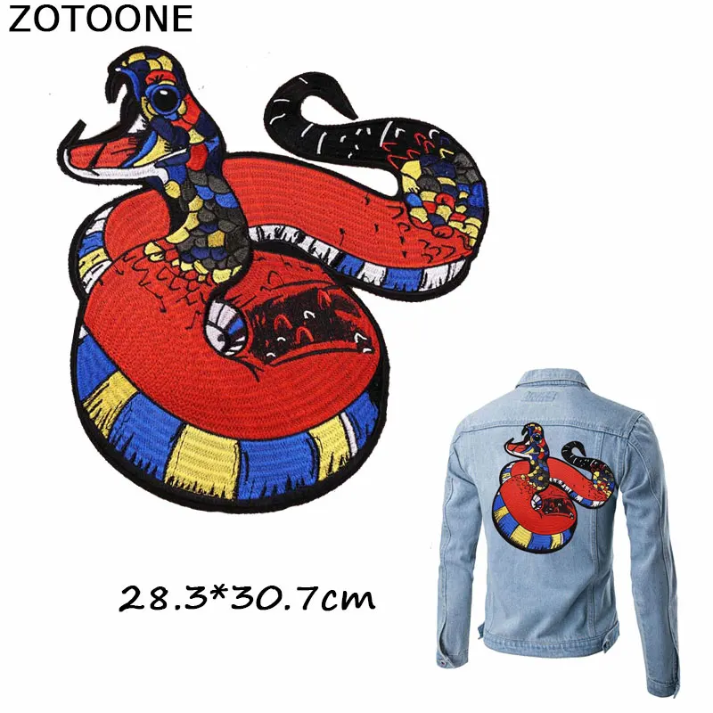 ZOTOONE New Cool Colorful Snake Patches Iron on Applique Embroidery Punk Large Patches for Jacket Clothing DIY Sew on Badges E
ZOTOONE New Cool Colorful Snake Patches Iron on Applique Embroidery Punk Large Patches for Jacket Clothing DIY Sew on Badges E