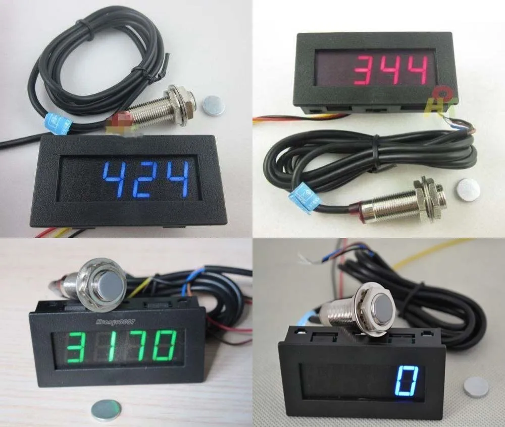 DYKB Digital Tachometer Speed Meter 9999RPM LED speedometer + Hall Proximity Switch Sensor NPN + magnet 12v car Engine motor
DYKB Digital Tachometer Speed Meter 9999RPM LED speedometer + Hall Proximity Switch Sensor NPN + magnet 12v car Engine motor