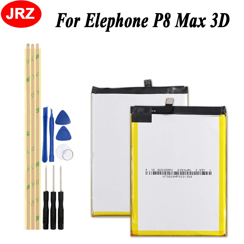 JRZ для Elephone P8 Max 3D батарея телефона 5000 мАч Высокая емкость сменные батареи +