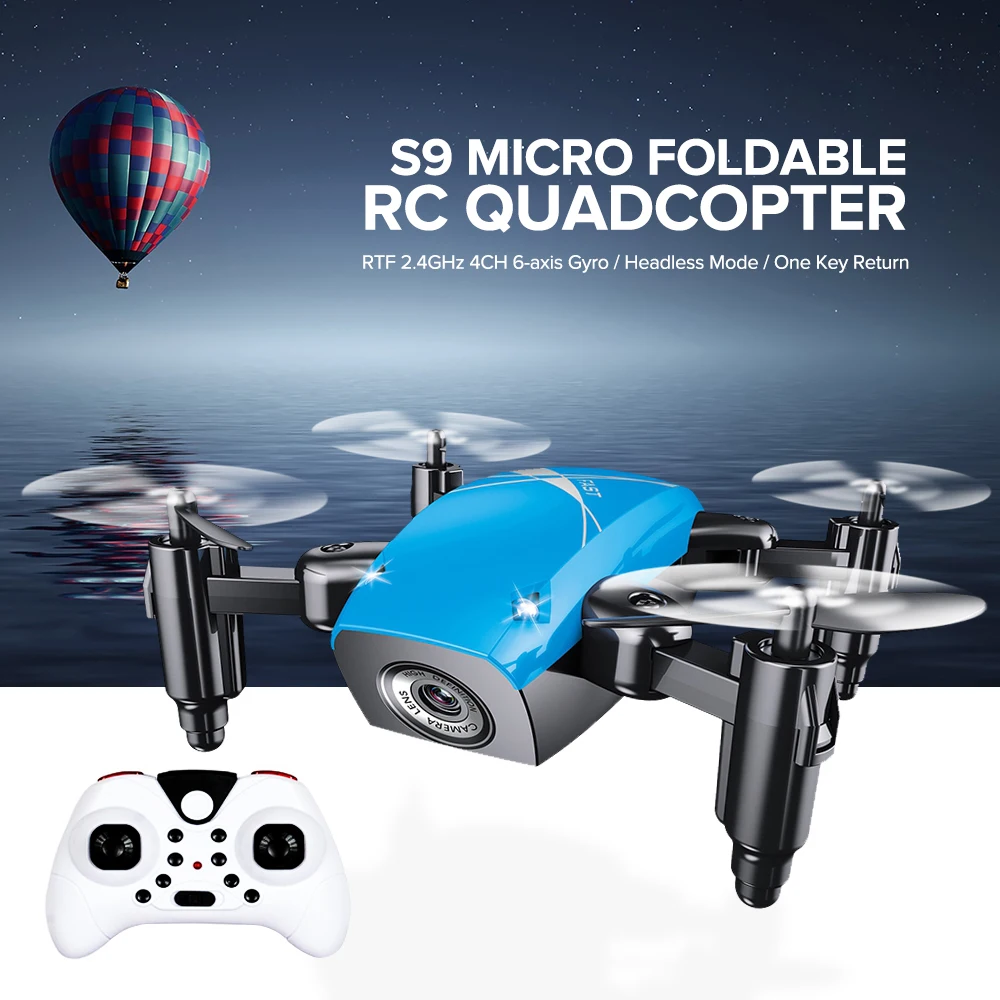

S9HW RC Drone With Camera HD S9 No Camera Foldable Mini Quadcopter Altitude Hold Helicopter WiFi FPV Micro Pocket Dron Aircraft