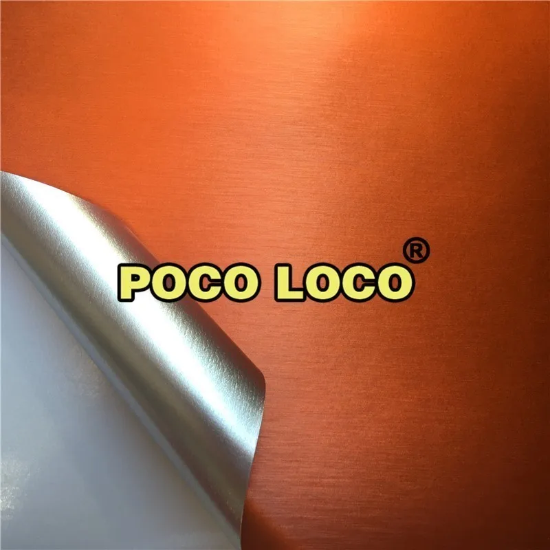 Brushed Metallic Orange Car Vinyl Wrap Different Colour Sizes Air Bubble Free High Flexibility PVC Film Stretchable With Heat.
Brushed Metallic Orange Car Vinyl Wrap Different Colour Sizes Air Bubble Free High Flexibility PVC Film Stretchable With Heat.