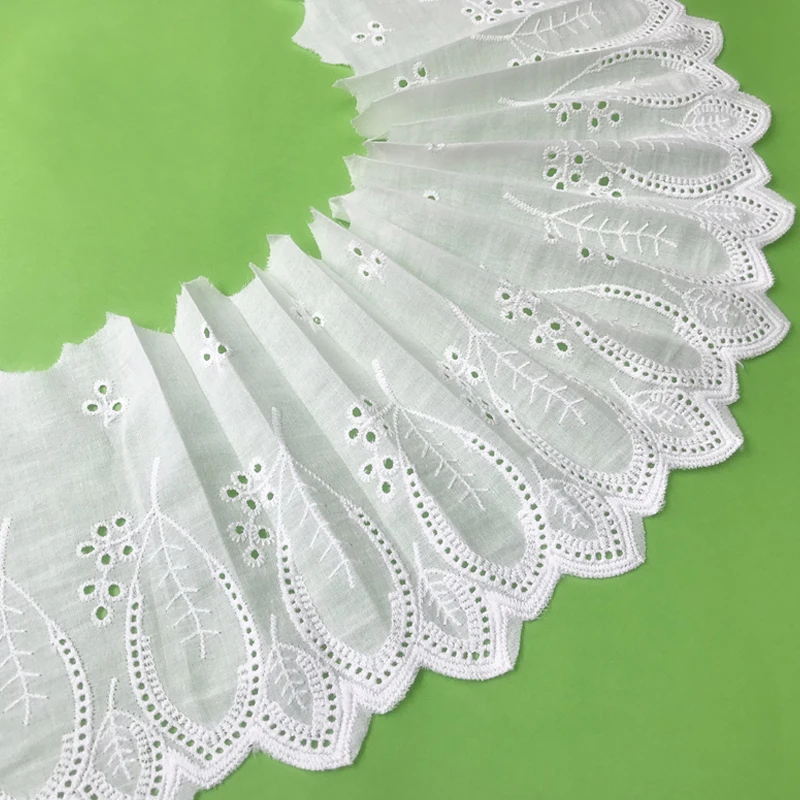 White Cotton cloth lace Embroidery lace trims lace fabric ribbon handmade DIY garment sewing hemline clothing accessories
White Cotton cloth lace Embroidery lace trims lace fabric ribbon handmade DIY garment sewing hemline clothing accessories