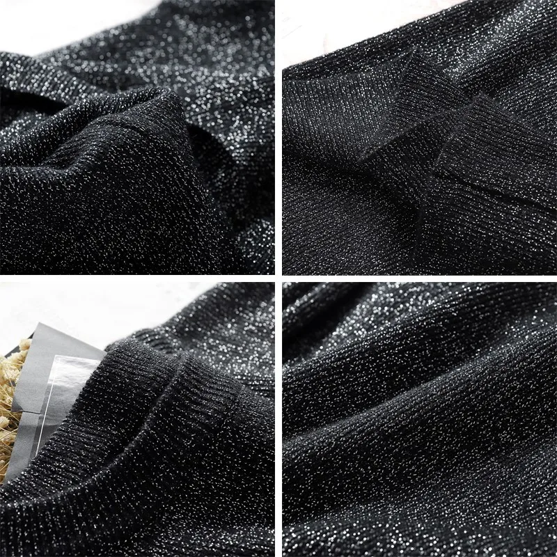 MIND FEET Women Shiny Sweater Slim Long Sleeve O-Neck Pullover Autumn Winter Basic High Elasticity Sweaters Sexy Knit Tops Femme
MIND FEET Women Shiny Sweater Slim Long Sleeve O-Neck Pullover Autumn Winter Basic High Elasticity Sweaters Sexy Knit Tops Femme