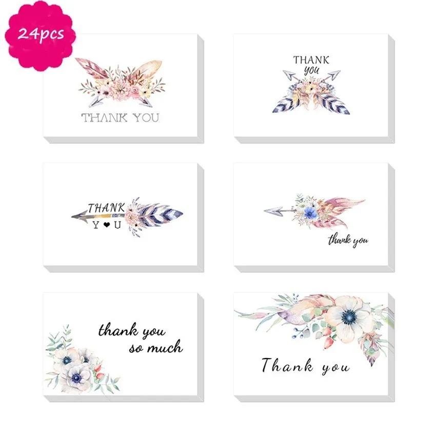 Qianxiaozhen 24pcs Garden Theme Thank You Card Wedding Thanksgiving Gift Card Greeting Cards Decoration (With Free Envelopes)
Qianxiaozhen 24pcs Garden Theme Thank You Card Wedding Thanksgiving Gift Card Greeting Cards Decoration (With Free Envelopes)