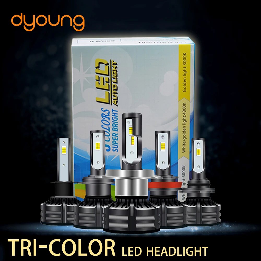 DYOUNG 2pcs h11 led lamp with three colors 3000k 4300k 6000k car H4 led headlight 60w 10000lm H7 led lamp
DYOUNG 2pcs h11 led lamp with three colors 3000k 4300k 6000k car H4 led headlight 60w 10000lm H7 led lamp