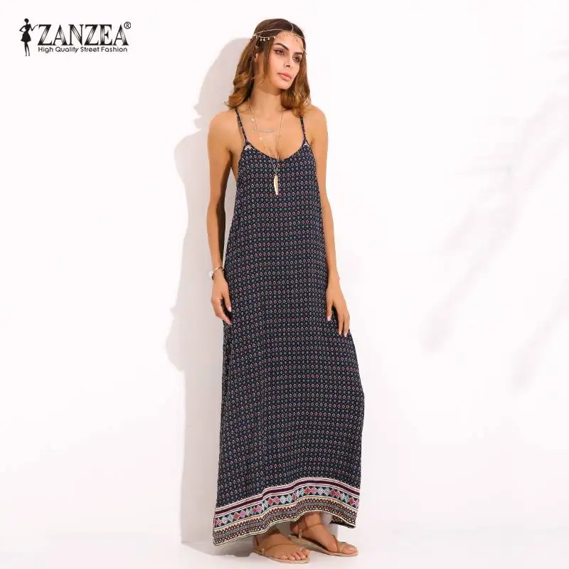 Summer Maxi Long Dress ZANZEA 2022 Womens Sexy V Neck Spaghetti Strap Floral Print Beach Vestido Casual Sarafans Sundress
Summer Maxi Long Dress ZANZEA 2022 Womens Sexy V Neck Spaghetti Strap Floral Print Beach Vestido Casual Sarafans Sundress