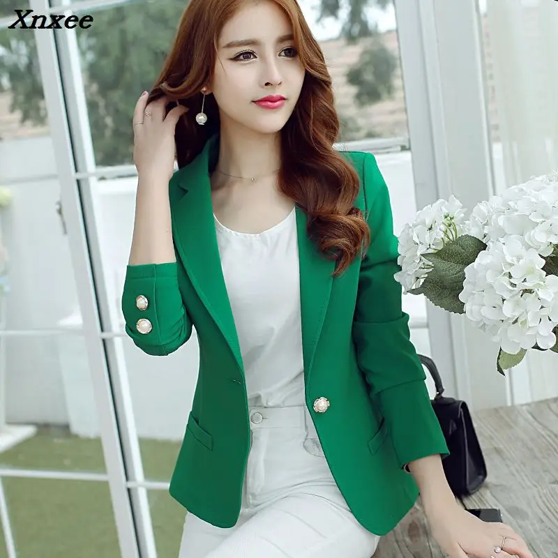 Women's blazer formal single button solid long sleeves female jacket coat women suit blazer feminino office ladies blazers Xnxee
Women's blazer formal single button solid long sleeves female jacket coat women suit blazer feminino office ladies blazers Xnxee
